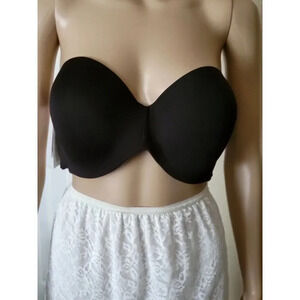 Maidenform Support For Days Bra Strapless Black Stretchable 38D
